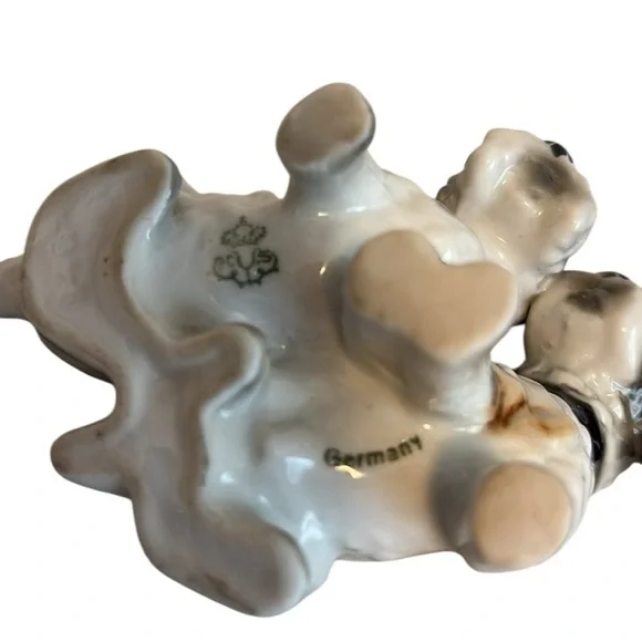 Antique Porcelain Dog Figurine Scottie Terrier and Jack Russell Terrier Germany - Picture 4 of 7